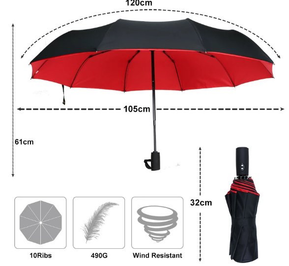 Windbestendige Stormparaplu