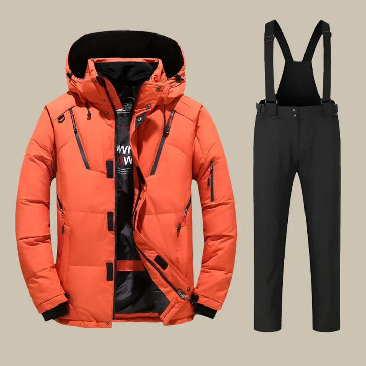 Tweedelig Skipak Heren – Waterdichte Parka Winterjas met Wintersportbroek