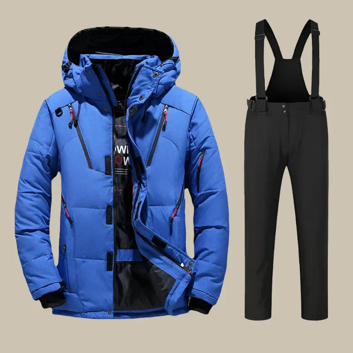 Tweedelig Skipak Heren – Waterdichte Parka Winterjas met Wintersportbroek