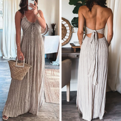 Beige maxi jurk - Hesja