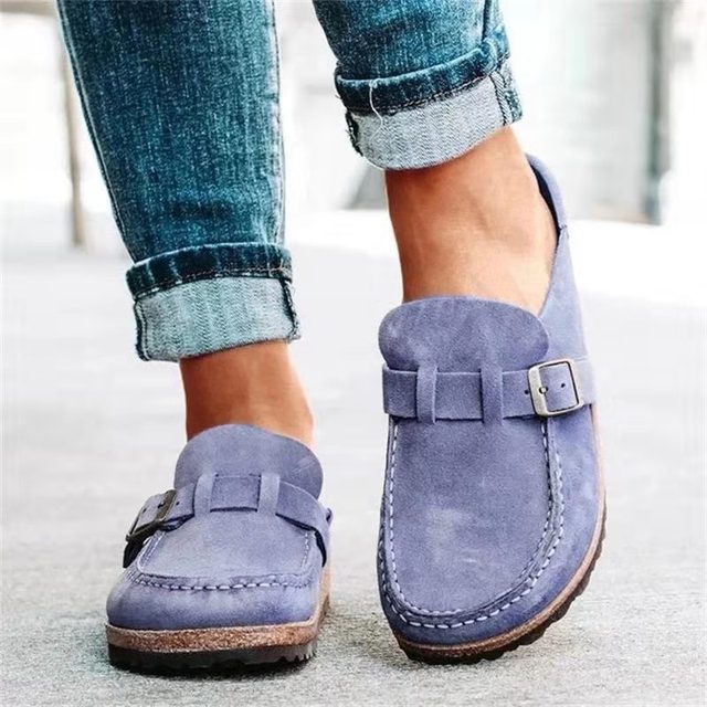 Retro suede loafers old money dames - Lori