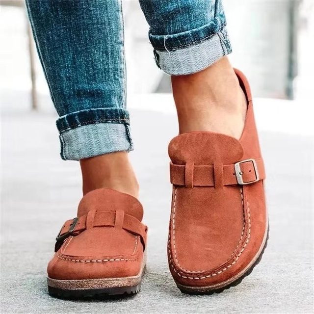 Retro suede loafers old money dames - Lori