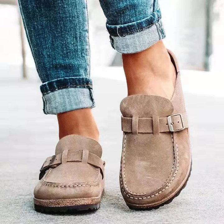 Retro suede loafers old money dames - Lori