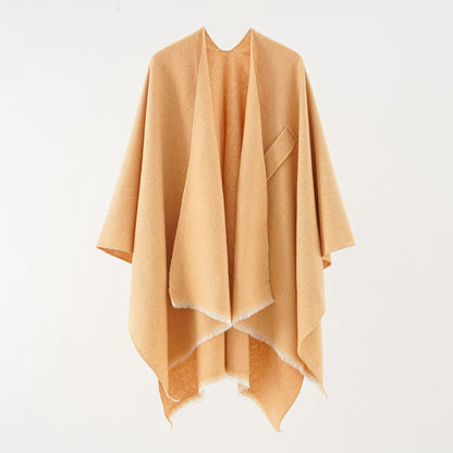 Chique katoenen cape overgooier poncho - Regina