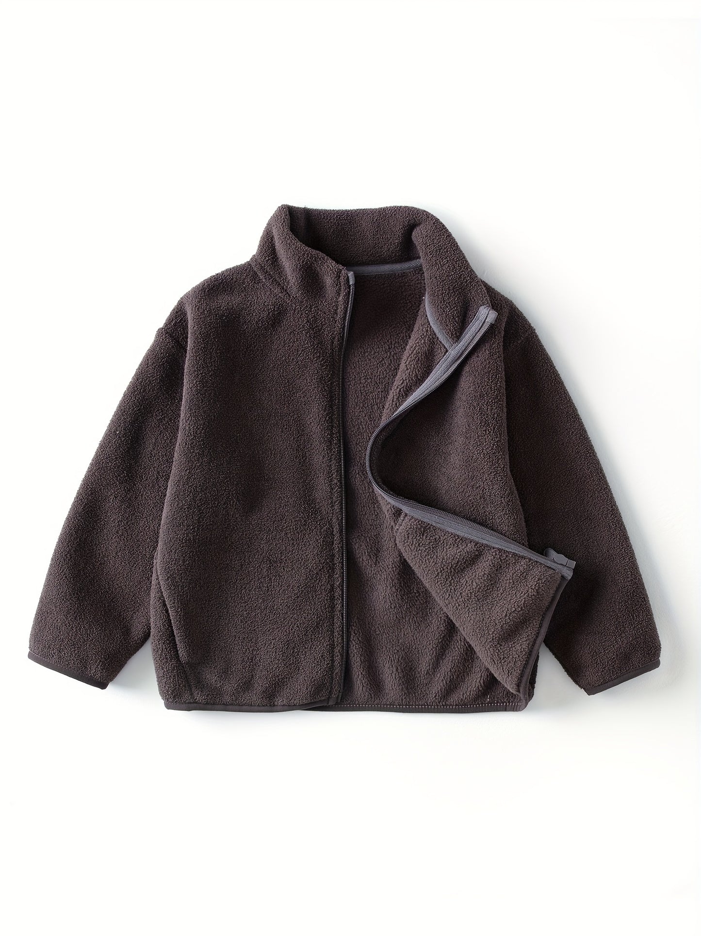 Polar fleece kinderjas in effen kleur - Fenley