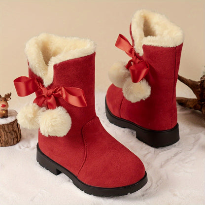 Meisjes trendy snow warme fleece cozy non-slip enkellaarsjes - Madela