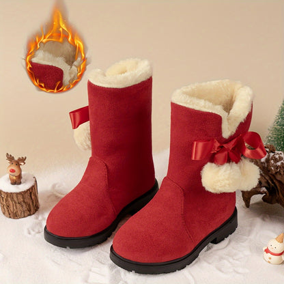 Meisjes trendy snow warme fleece cozy non-slip enkellaarsjes - Madela