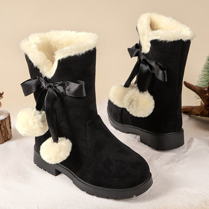 Meisjes trendy snow warme fleece cozy non-slip enkellaarsjes - Madela