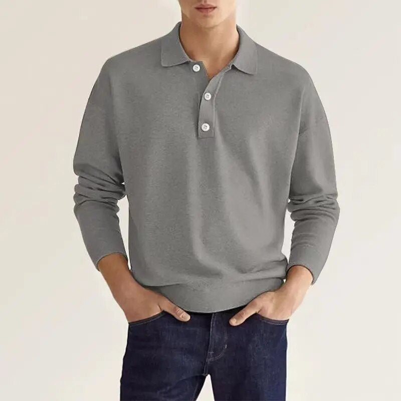 Poloshirt met lange mouwen - maximale elegantie en comfort - Thibo