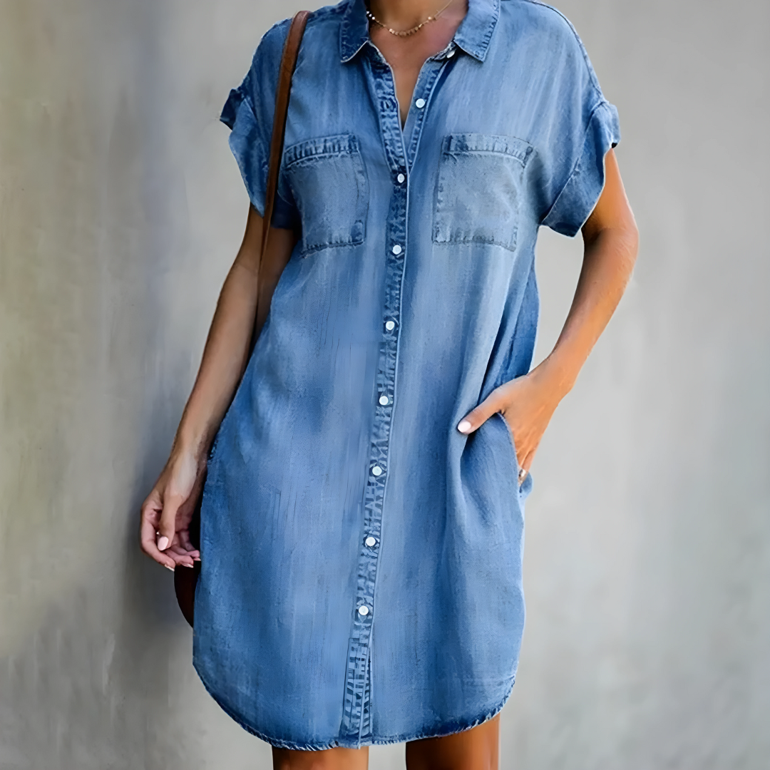 Denim midi-jurken - Regina