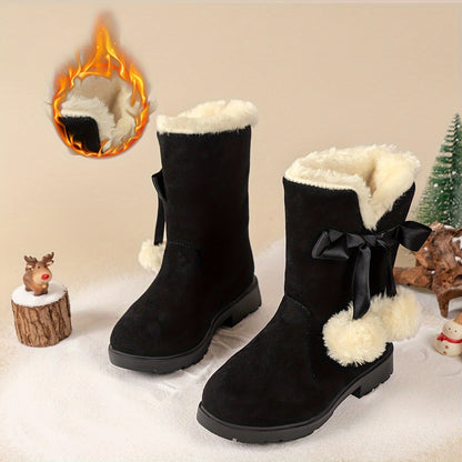 Meisjes trendy snow warme fleece cozy non-slip enkellaarsjes - Madela