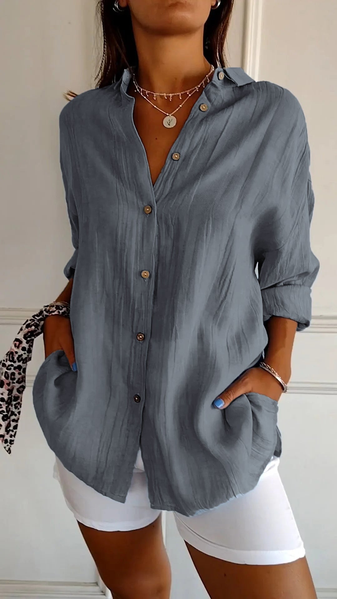 Casual Button Down Overhemd voor Dames - Carina