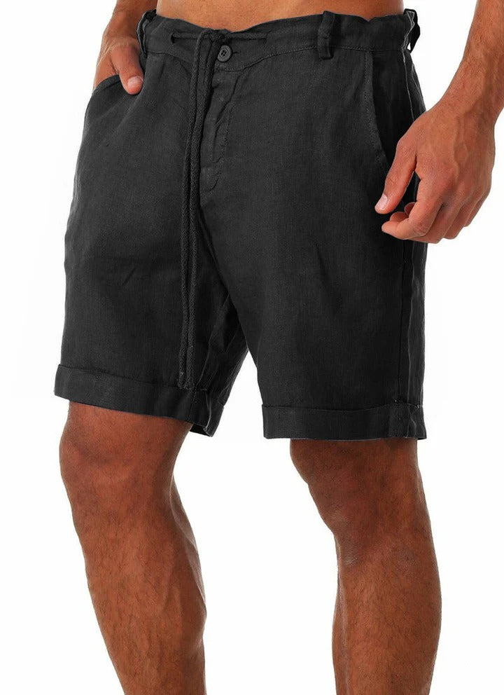 Ademende katoenen linnen shorts – Larry