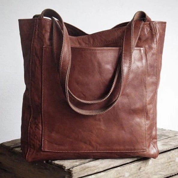 Luxe leren tote handtas voor dames