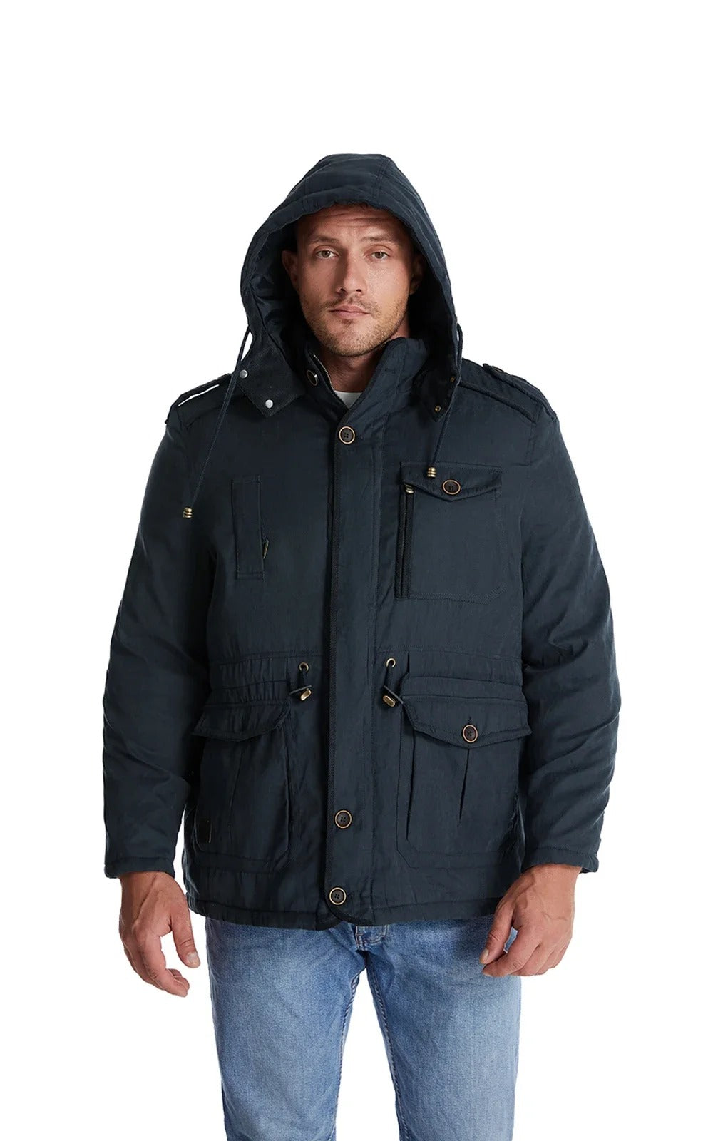 Warme winterjas met fleece voering - Gippeto