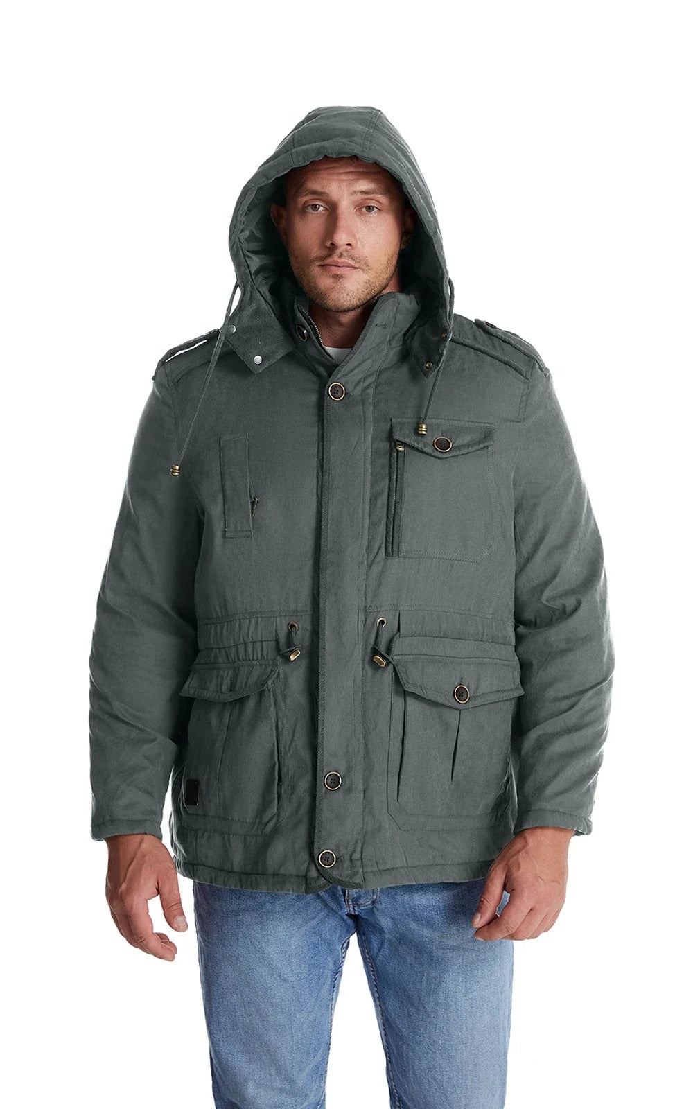 Warme winterjas met fleece voering - Gippeto