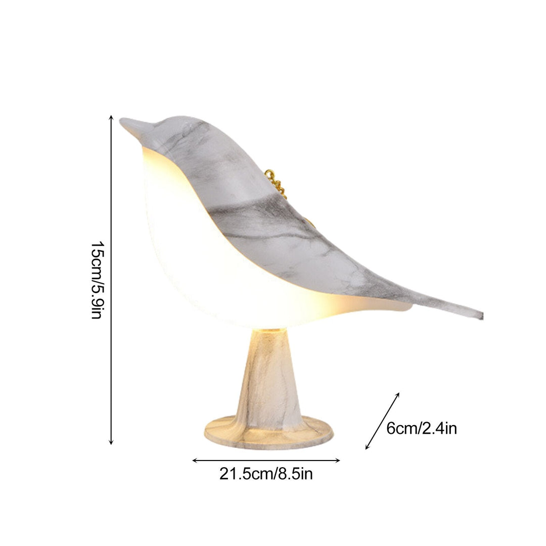 Minimalistische designlamp met vogels