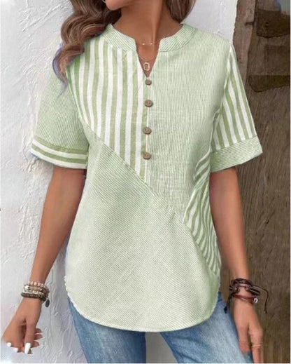 Zomerse blouse met een gestreept patroon - Amira