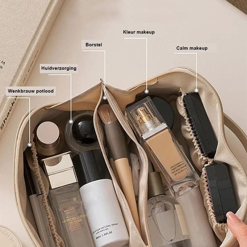 Viral lederen make up tas | Al je cosmetica bij de hand