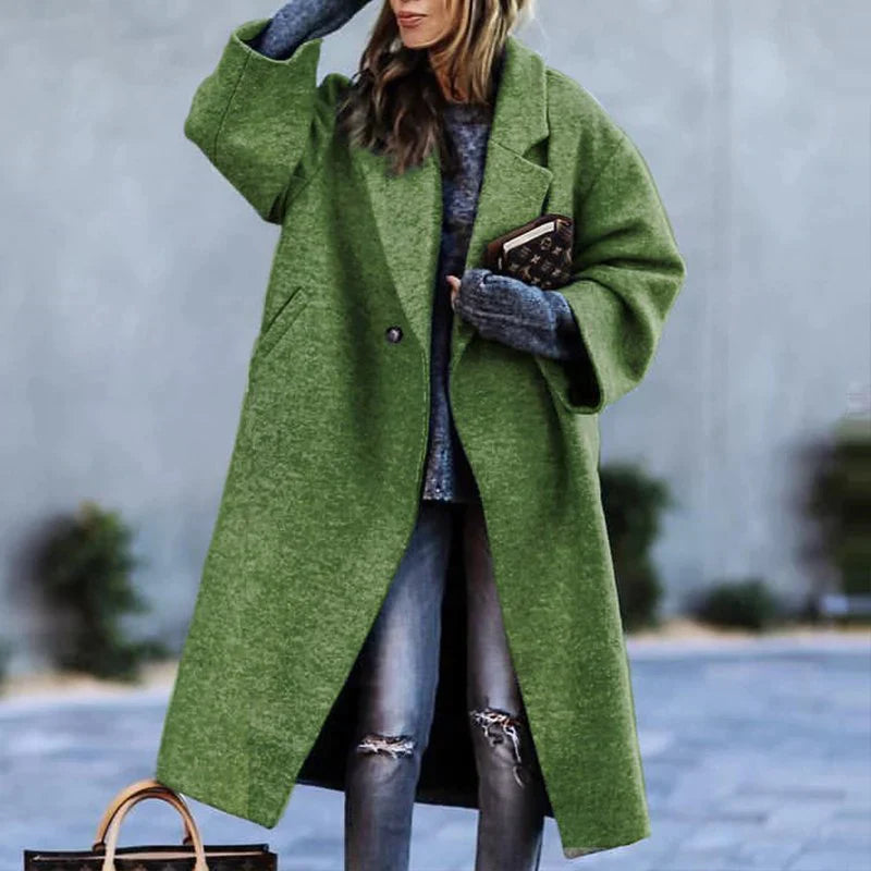 Trendy oversized lange winterjas voor dames - Dana